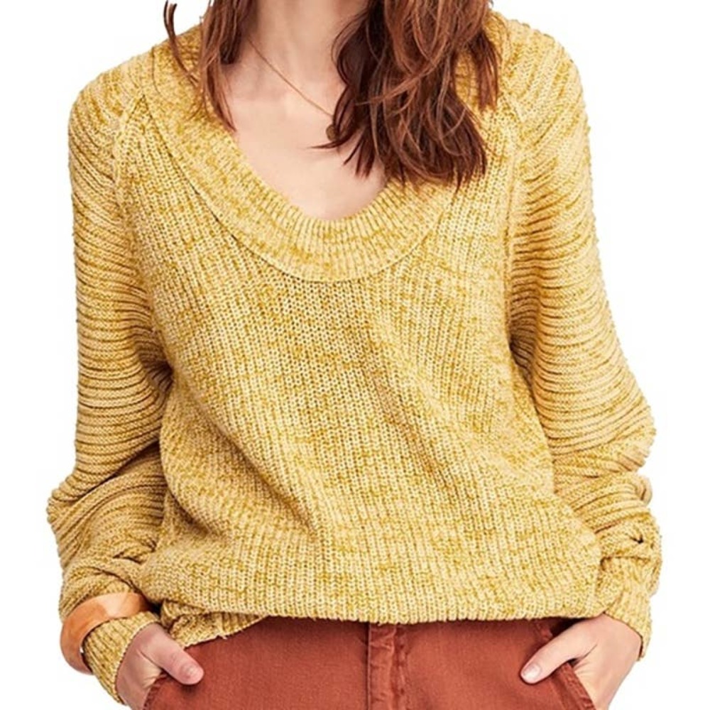 Golden Free People Sunday Sweater Dress